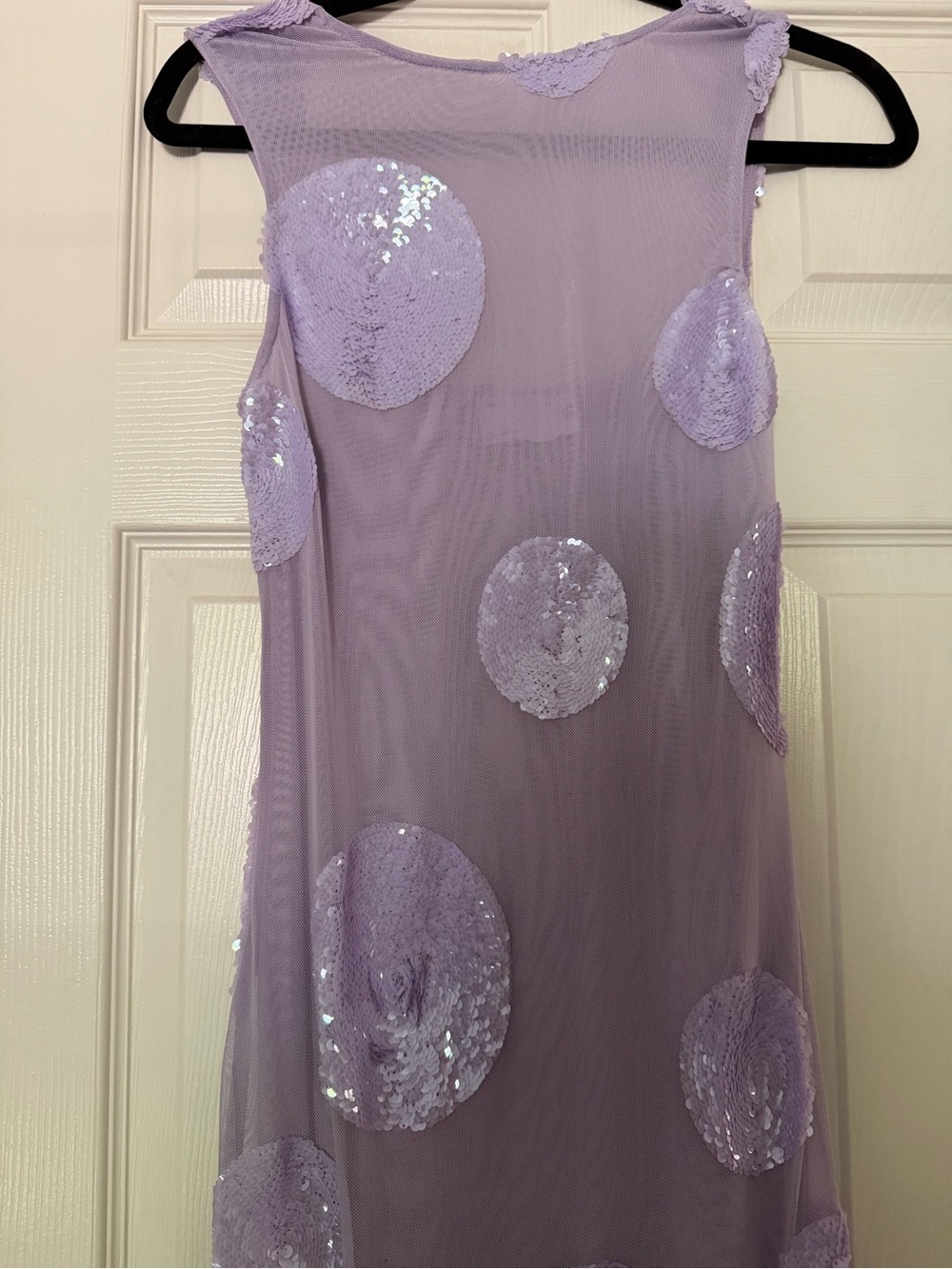 ASOS Lavender Sequin Polka Dot Mesh Maxi Dress - Women - Picture 4 of 6
